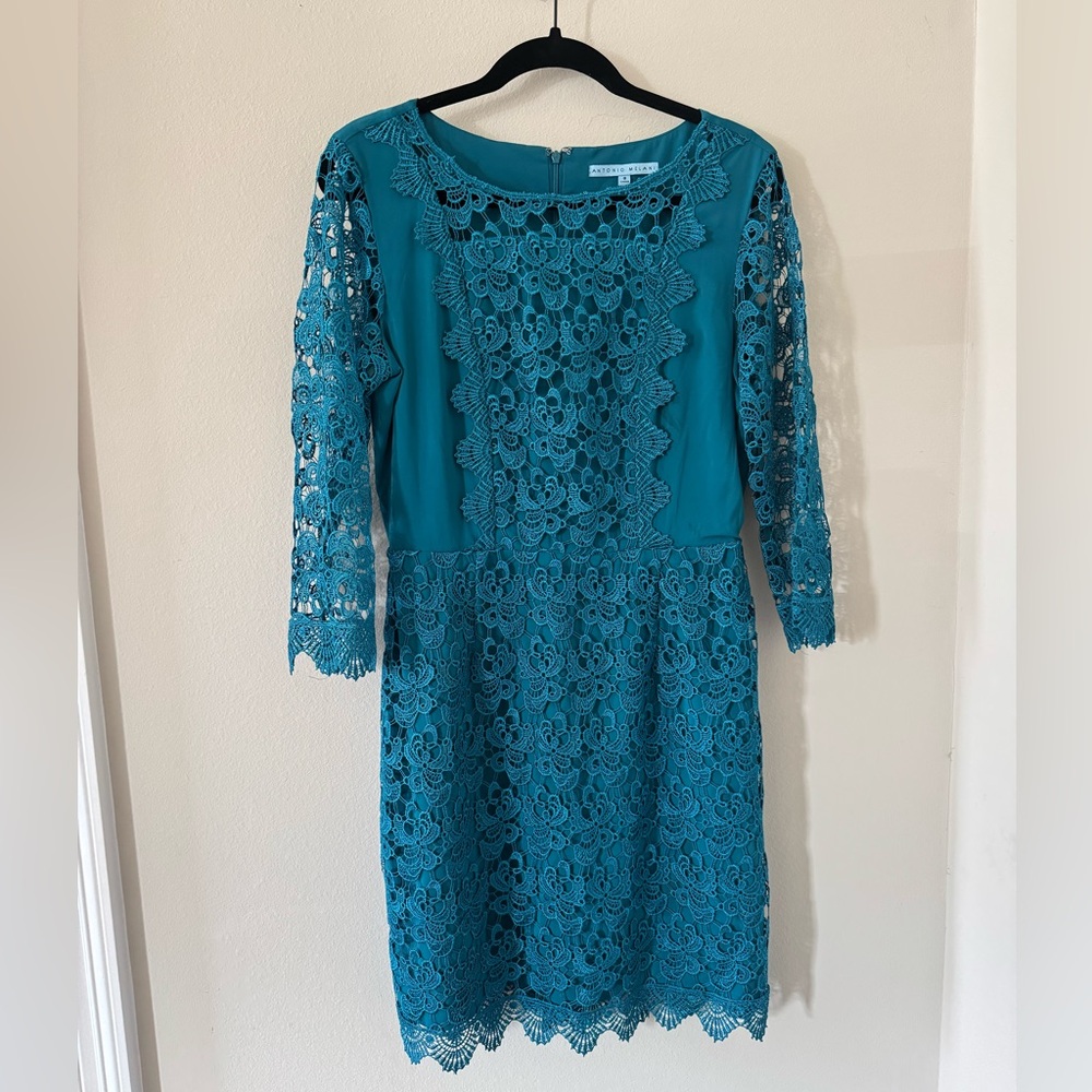 🦋 ANTONIO MELANI Blue Sheath Dress